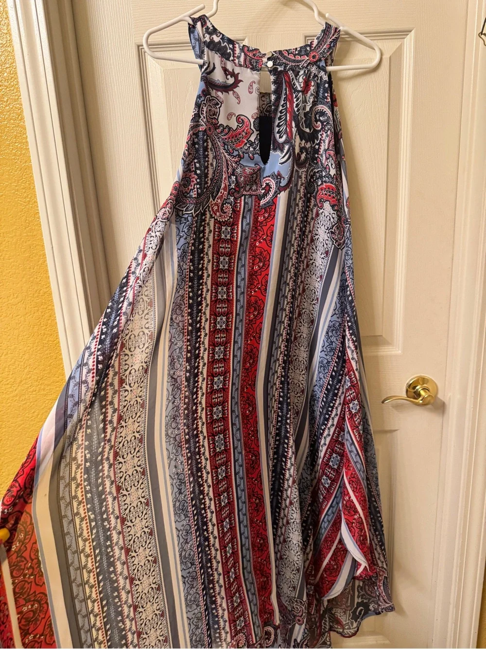 Avenue Navy, Light Blue & Red Paisley Tank Top - Picture 5 of 8